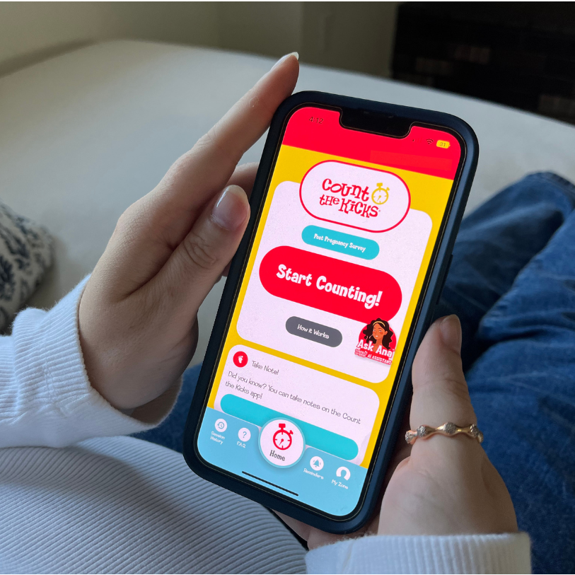 Free Count the Kicks Pregnancy App screen.